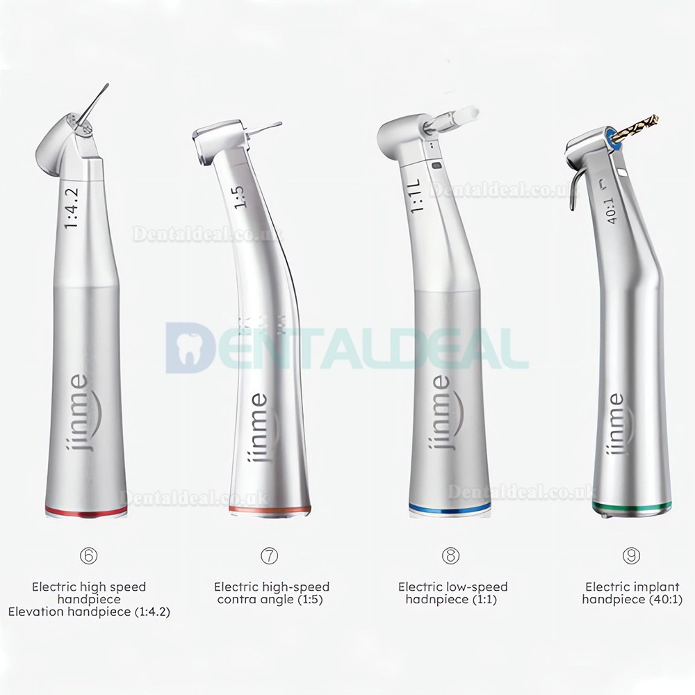 Jinme ES70 Dental Surgical Drive System for Implant Placement & Oral Surgery with 4Pcs Contra-Angle